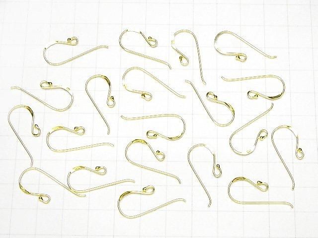 Crochet d'oreille en Argent 925 24x10mm Plaqué Or 18K 2 paires