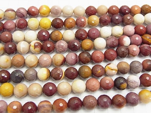 1strand $9.79! Mookaite 128Faceted Round 10mm 1strand beads (aprx.15inch/37cm)