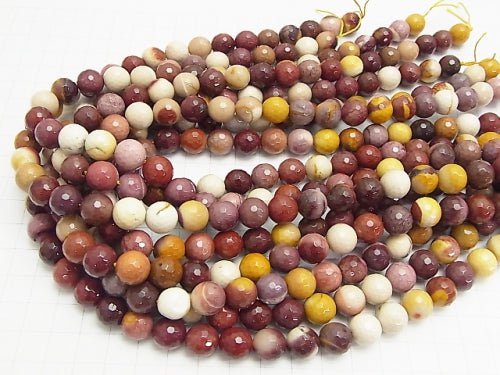 1strand $9.79! Mookaite 128Faceted Round 10mm 1strand beads (aprx.15inch/37cm)