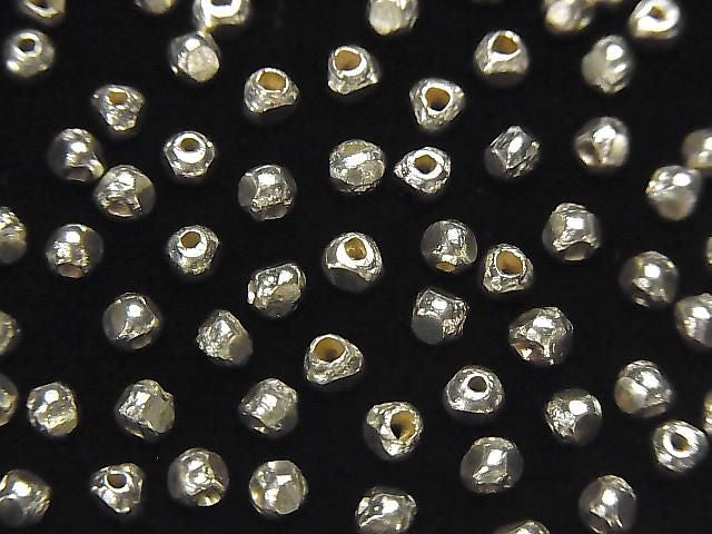 Karen 銀刻面小扁珠 3x3x2.5mm 白銀 5顆