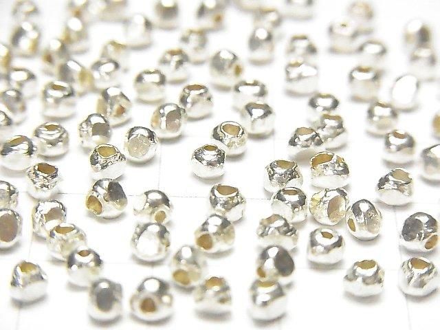 Karen 銀刻面小扁珠 3x3x2.5mm 白銀 5顆