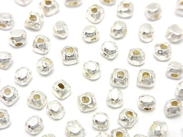 Karen Silver Faceted Rondelle 3x3x2.5mm White Silver 5pcs