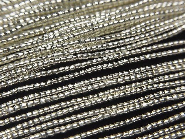 Karen Silver Tube 1.2x1.2x1.2mm White Silver Half or 1-Strand Beads (approx. 27inch/68cm)