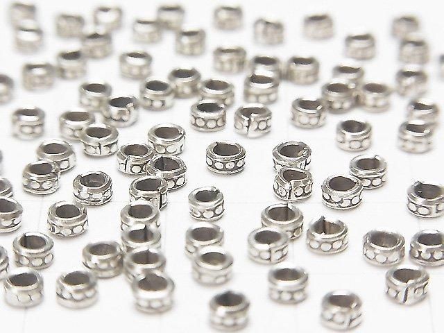 Karen Silver Rondelle 3x3x1.5mm 10pcs
