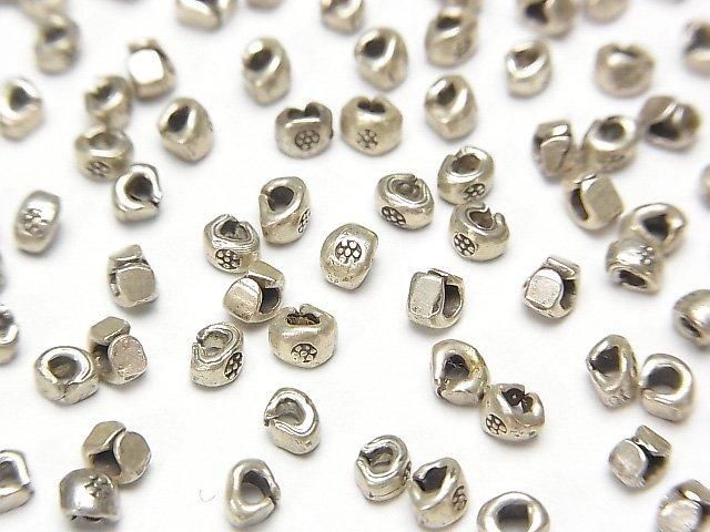Karen Silver Decorative Rondelle 3x3x2.5mm 10pcs