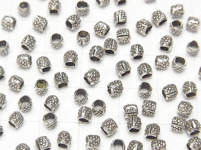 Karen Silver Patterned Rondelle 3x3x3mm 10pcs