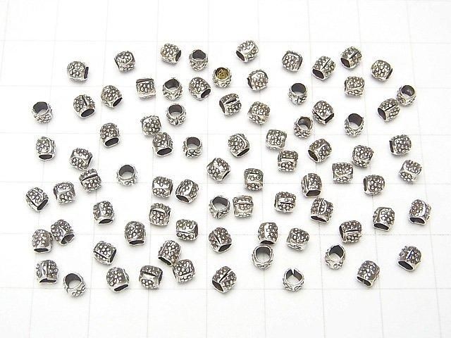 Karen Silver Patterned Rondelle 3x3x3mm 10pcs