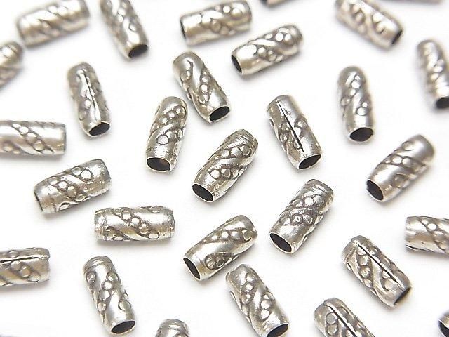 Karen Silver Decorative Tube 6x3x3mm 5pcs
