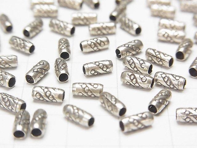 Karen Silver Decorative Tube 6x3x3mm 5pcs