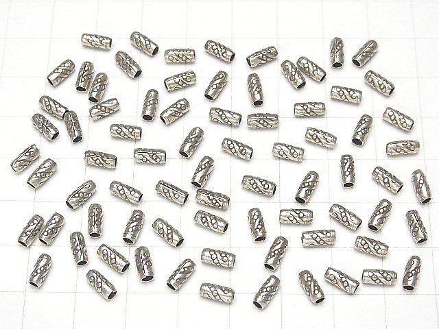 Karen Silver Decorative Tube 6x3x3mm 5pcs