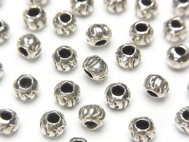 Karen Silver Rondelle 5x5x3.5mm 4pcs
