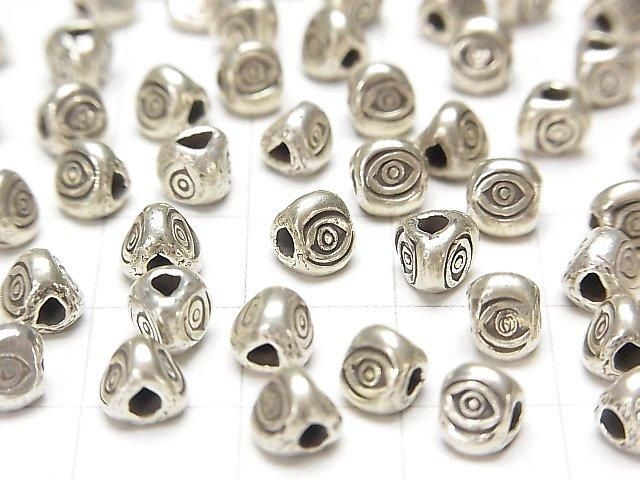 Karen Silver Triangle Rondelle 5x5x4mm 2pcs