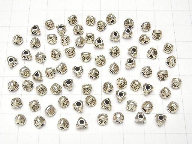 Karen Silver Triangle Rondelle 5x5x4mm 2pcs