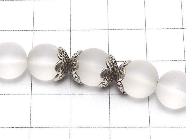 Karen Silver Bead Caps 9x9x3mm 2pcs