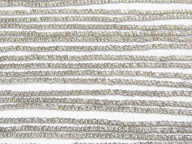 Karen Silver Triangle Rondelle 1.2x1.7x1.7mm 1/4 or 1-strand beads (approx. 26 inches/66 cm)