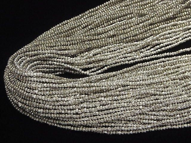 Karen Silver Triangle Rondelle 1.5x1.8x1.8mm 1/8 or 1strand beads (approx. 26 inches/66 cm)