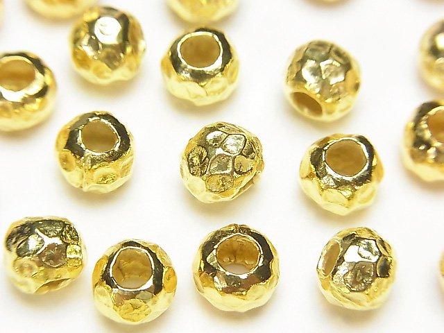 泰國純銀切角算盤珠 7x7x5mm 18K鍍金 1件