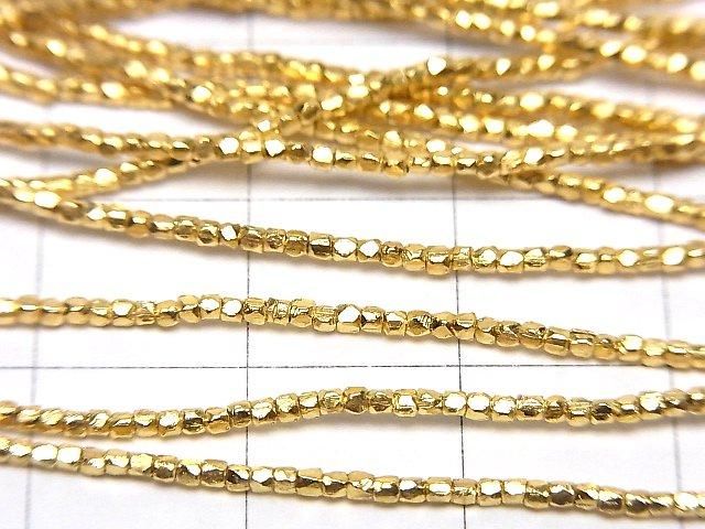Karen Silver Cube Shape 1x1x1mm 18KGP 1/8 or 1-strand beads (approx. 26 inches/65 cm)