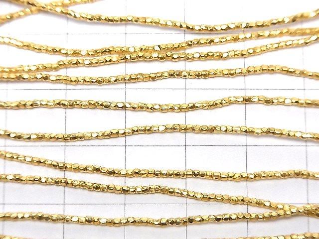Karen Silver Cube Shape 1x1x1mm 18KGP 1/8 or 1-strand beads (approx. 26 inches/65 cm)