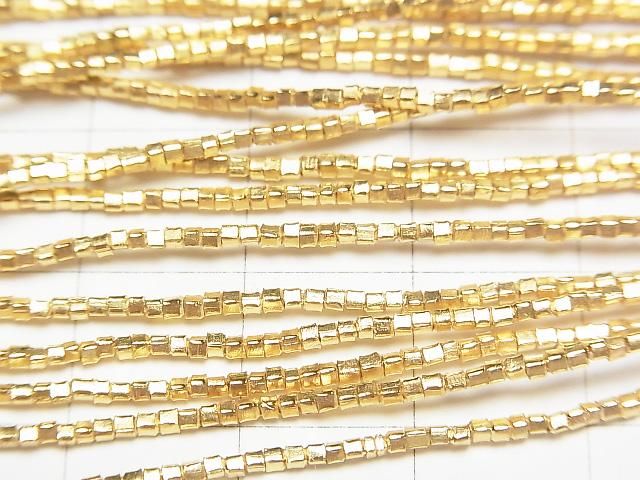 Karen Silver Cube 1x1x1mm 18KGP 1/4 or 1 strand beads (approx. 26 inches/64 cm)
