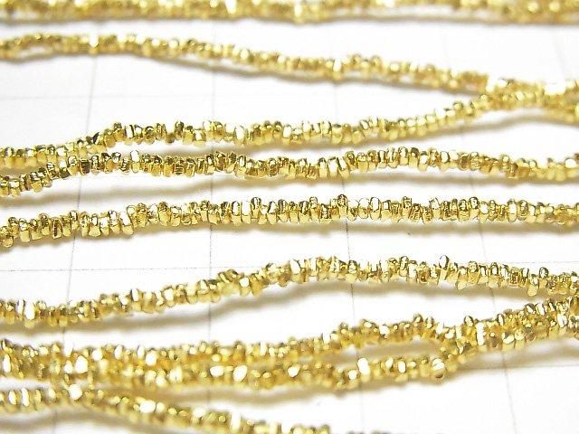 Karen Silver Chips (Discs) 1.5x1.5x1mm 18KGP 1/8 or 1-strand beads (approx. 25 inches/62 cm)