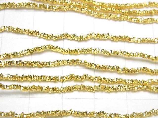 Karen Silver Chips (Discs) 1.5x1.5x1mm 18KGP 1/8 or 1-strand beads (approx. 25 inches/62 cm)