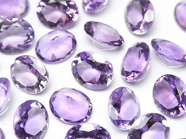 High Quality Amethyst AAA Loose stone Oval Faceted 12x10mm 2pcs