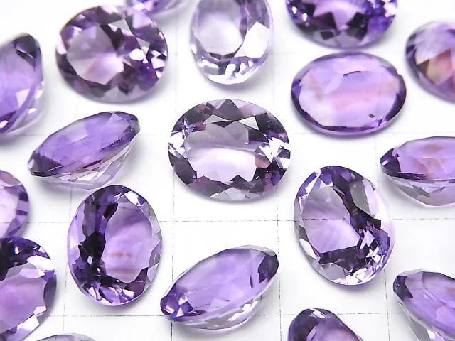 High Quality Amethyst AAA Loose stone Oval Faceted 12x10mm 2pcs