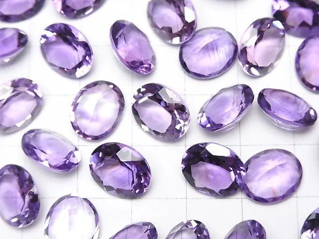 Hochwertiger Amethyst AAA Lose Stein Oval Facettiert 12x10mm 2Stk