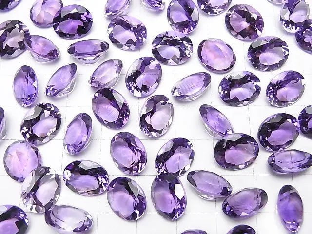 Hochwertiger Amethyst AAA Lose Stein Oval Facettiert 12x10mm 2Stk