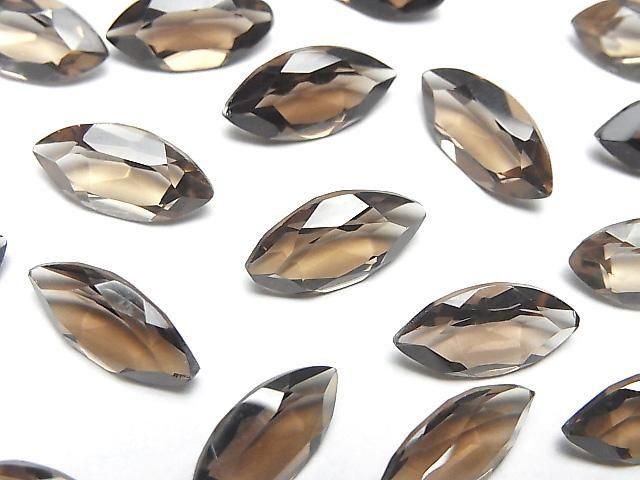 Hochwertiger rauchiger Quarz AAA lose Stein Marquise facettiert 14x7mm 5 Stück