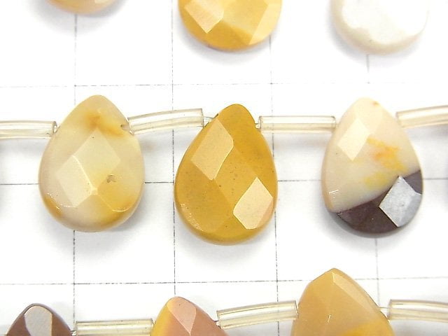 Mookaite facettierte Birnenform 14x10x5mm halb oder 1 Strang Perlen (ca. 15 Zoll / 36 cm)