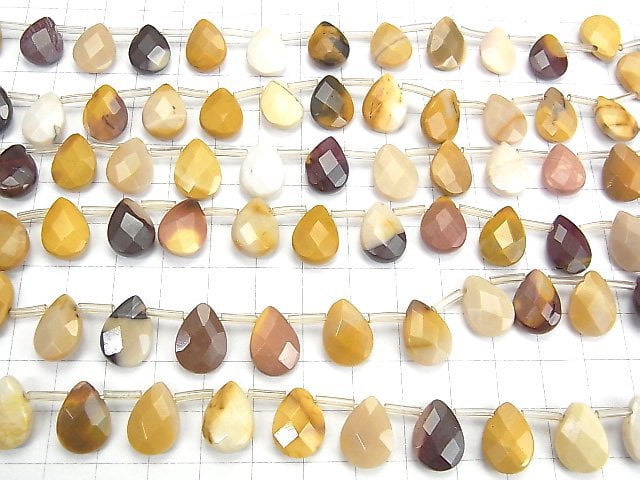 Mookaite facettierte Birnenform 14x10x5mm halb oder 1 Strang Perlen (ca. 15 Zoll / 36 cm)