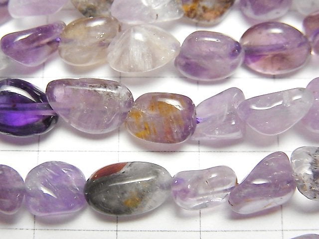 Cacoxenit in Amethyst AA+ kleine Nugget 1 Strang Perlen (ca. 15 Zoll / 38 cm)