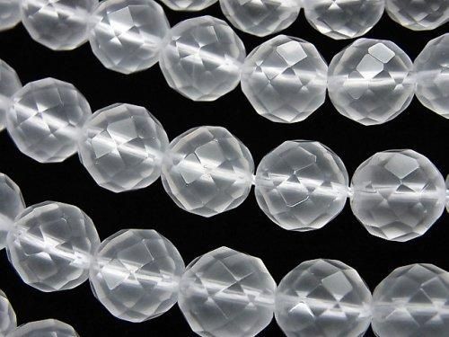 Milky Quartz AAA 64Faceted Round 10mm half or 1strand beads (aprx.15inch/36cm)