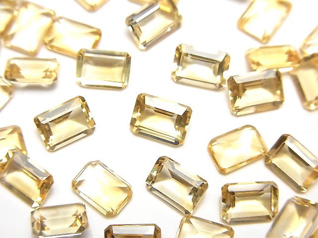 Hochwertiger Citrin AAA unbohrt rechteckig facettiert 7 x 5 x 3 mm 5 Stück für 6,79 $!