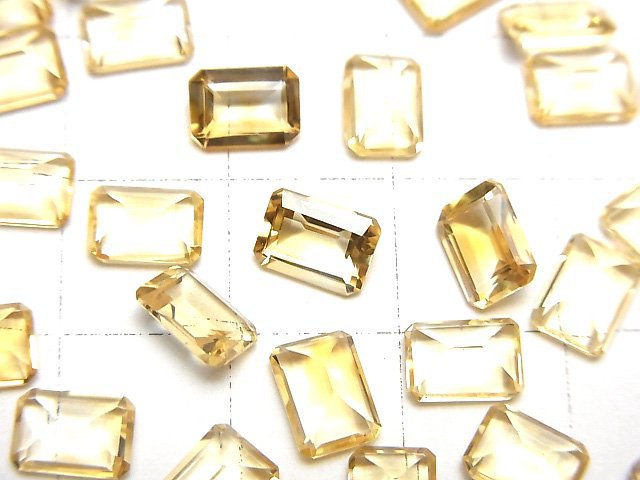Hochwertiger Citrin AAA unbohrt rechteckig facettiert 7 x 5 x 3 mm 5 Stück für 6,79 $!