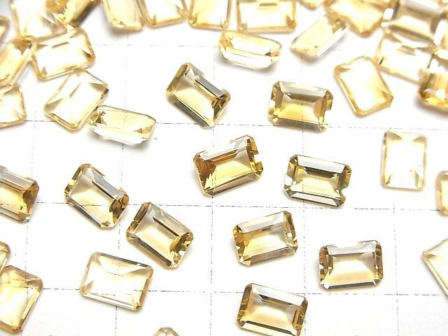 Hochwertiger Citrin AAA unbohrt rechteckig facettiert 7 x 5 x 3 mm 5 Stück für 6,79 $!