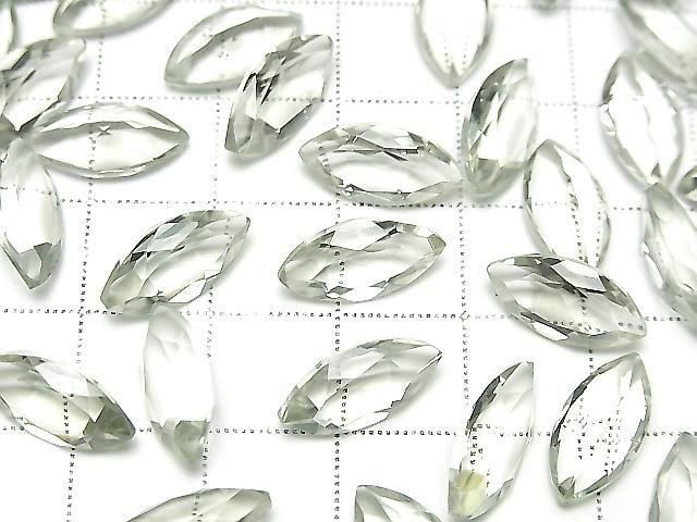Hochwertiger grüner Amethyst AAA lose Steine Marquise facettiert 14x7 mm 2 Stück