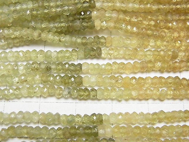 Hochwertiger Glosshall Granat AAA facettierte Knopf Rondelle halb oder 1 Strang Perlen (ca. 13 Zoll / 33 cm)