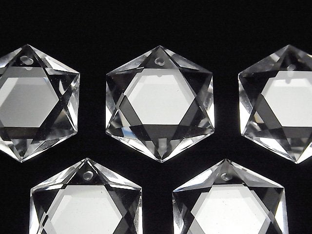 Hochwertig! Quarz AAA Hexagramm 29x25mm 1 Stück