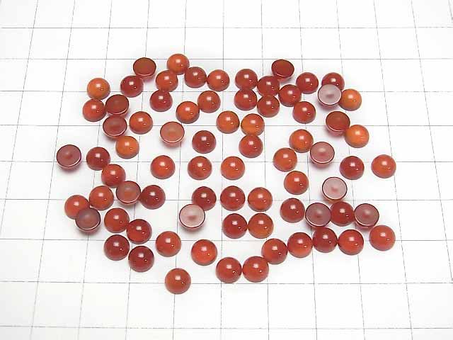 Karnelian AAA Runde Cabochon 6x6mm 5 Stück
