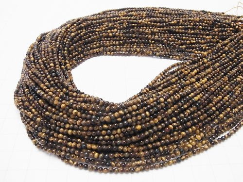 Gelbes Tigerauge AAA Runde 2mm 1 Strang Perlen (ca. 15 Zoll / 38 cm)