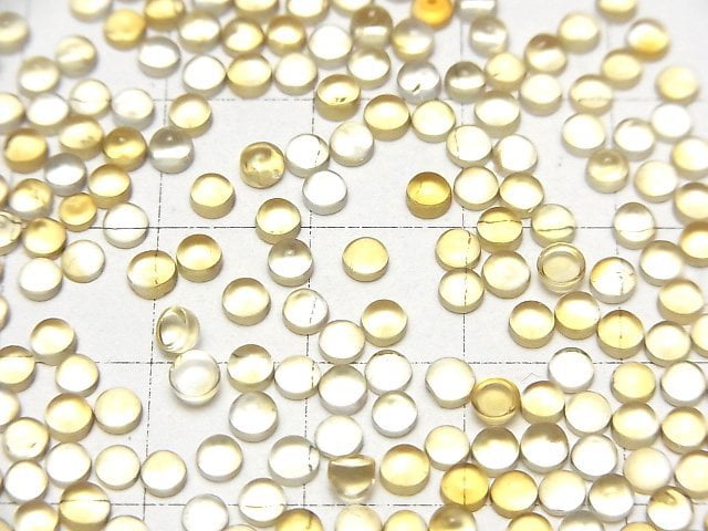 Hochwertiger Citrin AAA Runde Cabochon 3x3mm 10 Stück