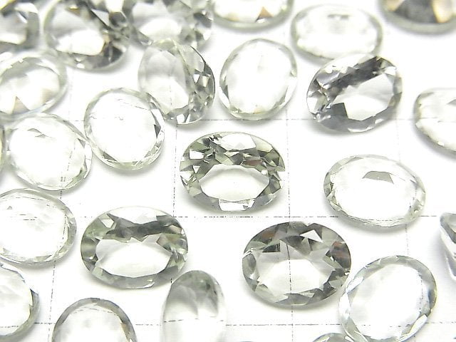 Hochwertiger grüner Amethyst AAA Lose Stein Oval Facettiert 9x7mm 5 Stück