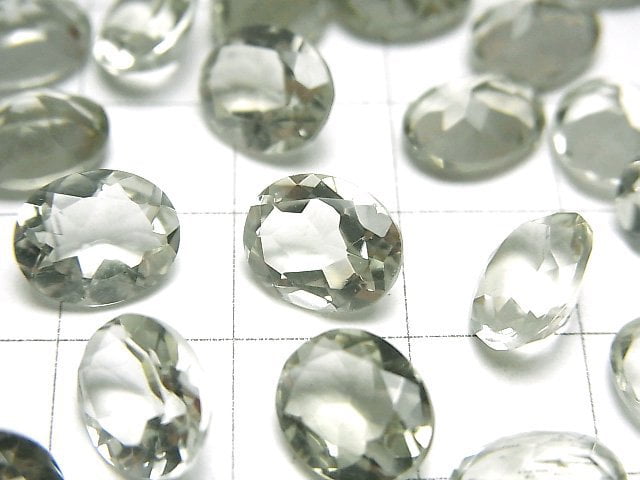 Hochwertiger grüner Amethyst AAA Lose Stein Oval Facettiert 10x8mm 5 Stück