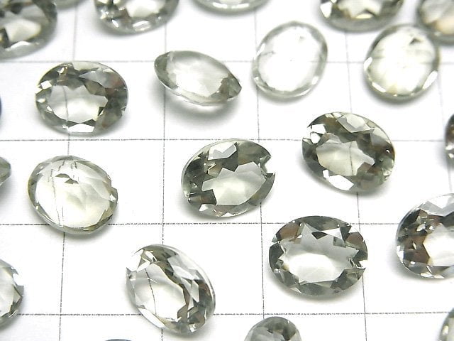 Hochwertiger grüner Amethyst AAA Lose Stein Oval Facettiert 10x8mm 5 Stück