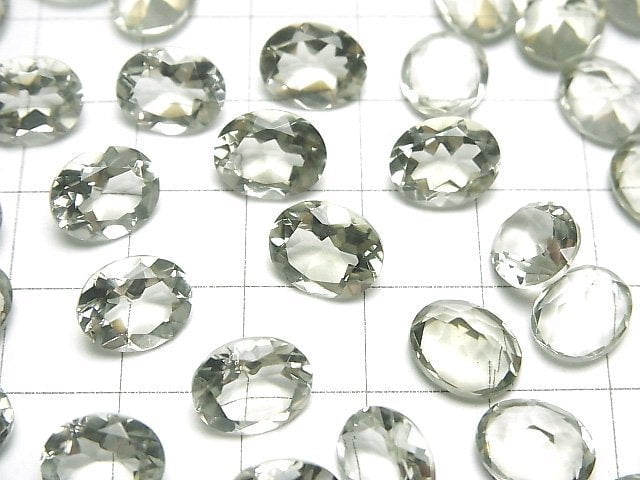 Hochwertiger grüner Amethyst AAA Lose Stein Oval Facettiert 10x8mm 5 Stück