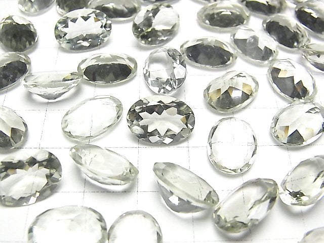 Hochwertiger grüner Amethyst AAA Lose Stein Oval Facettiert 14x10mm 5 Stück
