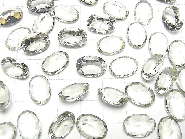 Hochwertiger grüner Amethyst AAA Lose Stein Oval Facettiert 14x10mm 5 Stück